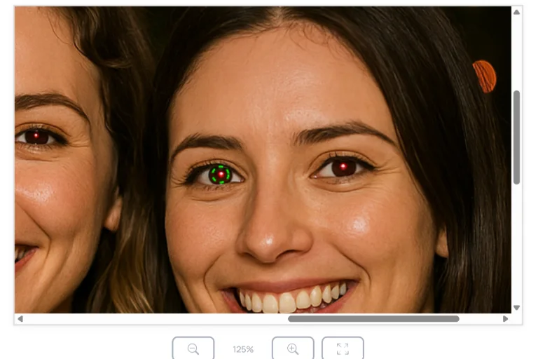 Professional red eye removal techniques